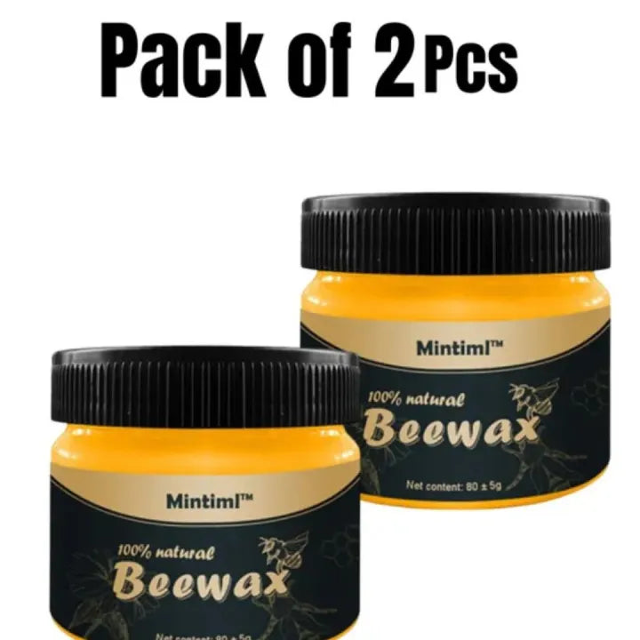 Beeswax Polish (PACK OF 2) ,Beewax Wood Polish and Cleaner for Furniture Care (85g) - 2 pcs